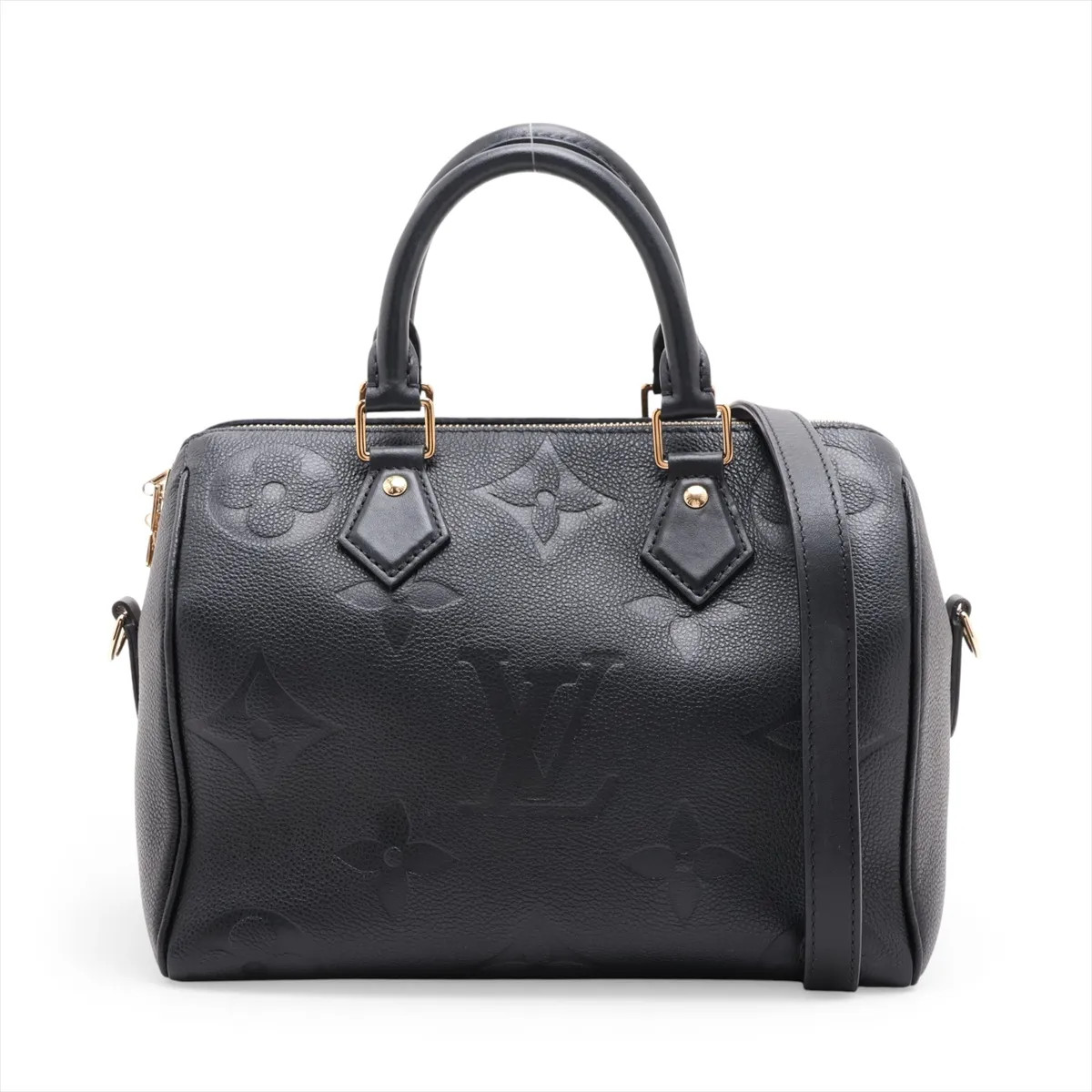 Louis Vuitton Monogram Empreinte Speedy Bandoulière 25 M58951 Black There was an
