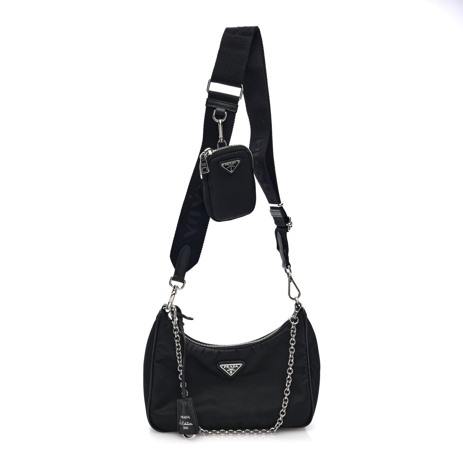 Prada Nylon Re-Edition 2005 Shoulder Bag Black