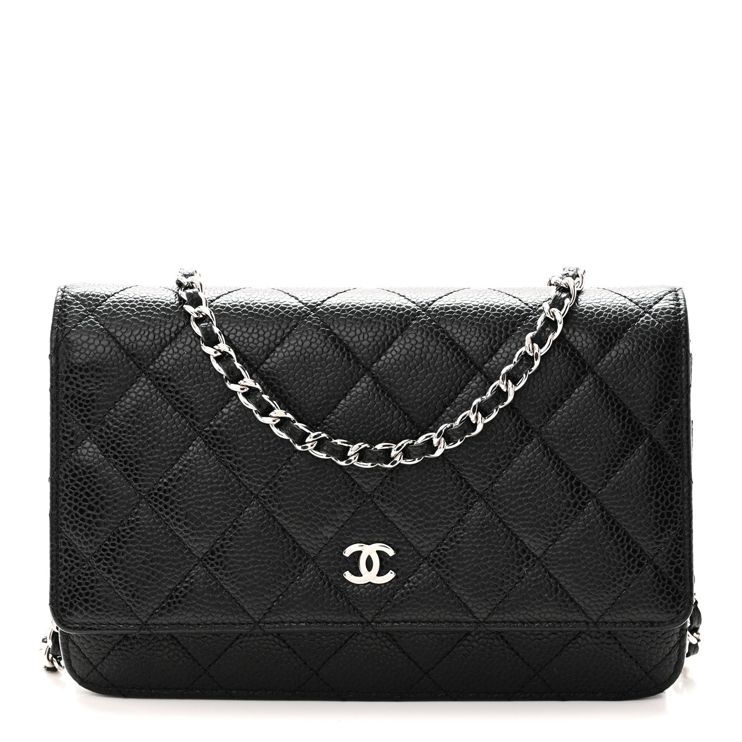 Chanel Caviar Quilted Wallet On Chain WOC Black