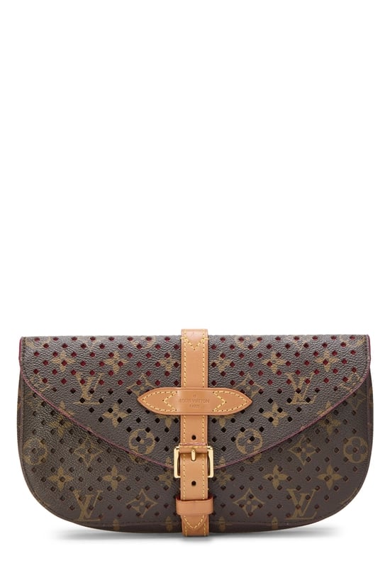 Louis Vuitton Pink Perforated Monogram Canvas Saumur Clutch