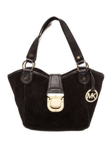 Suede Top Handle Bag