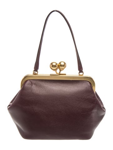 Leather Kisslock Frame Bag 16 w/ Tags