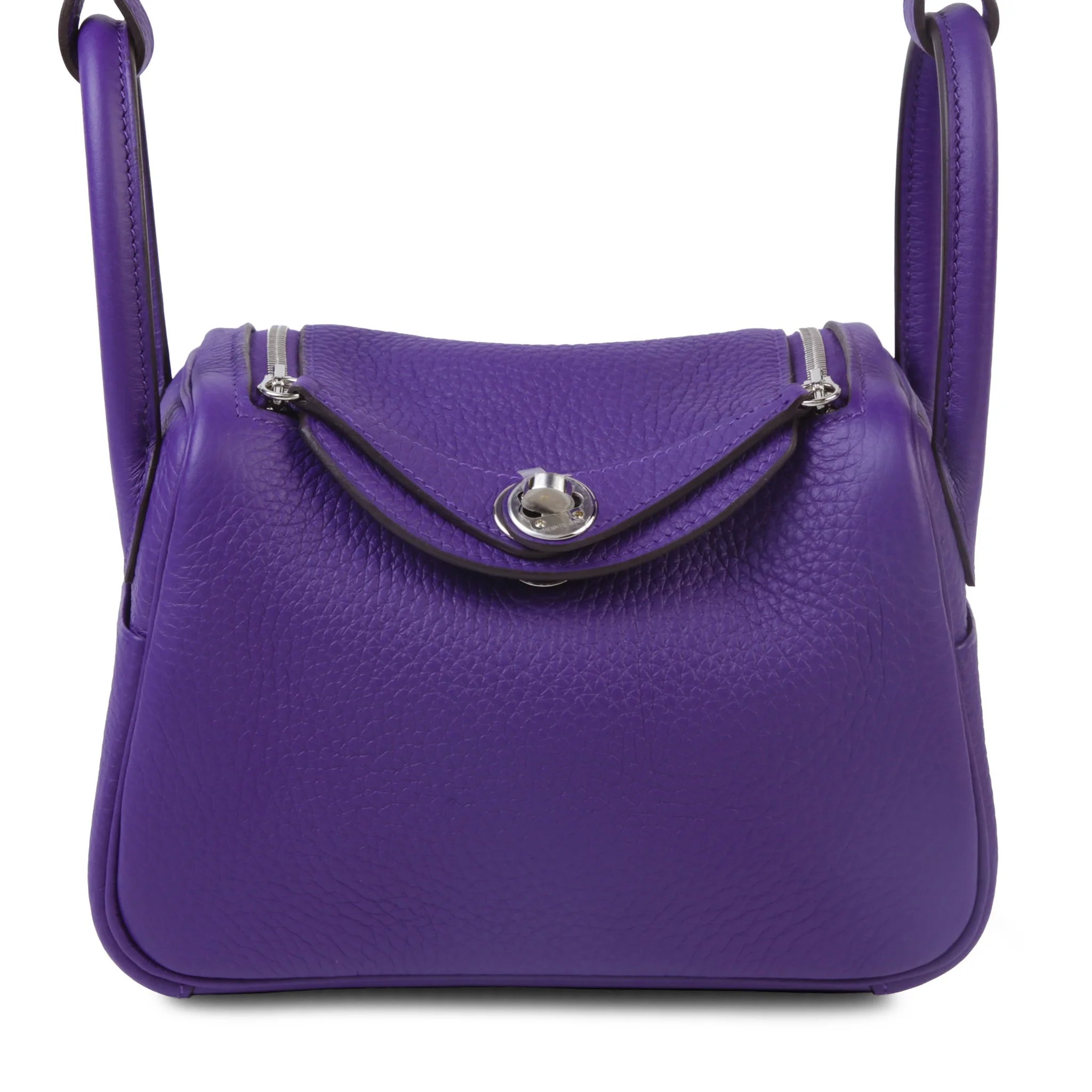 Brand New ( Rank N ) HERMÈS Mini Lindy II Purple (X3) Clemence Palladium hardware G (2026)