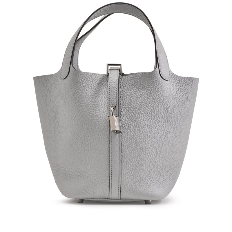 Hermes Bleu Pale Clémence Picotin Lock 18 Palladium Hardware, 2025