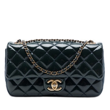Paris Salzburg Medium Patent and Goatskin CC Eyelet Flap