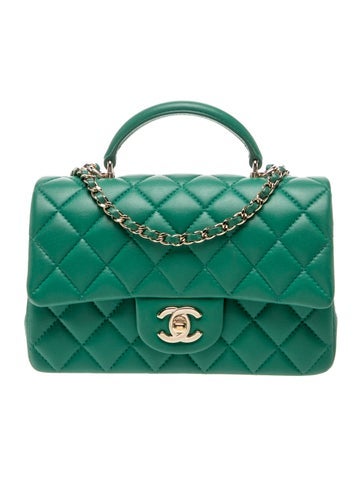Classic Rectangular Mini Top Handle Flap Bag