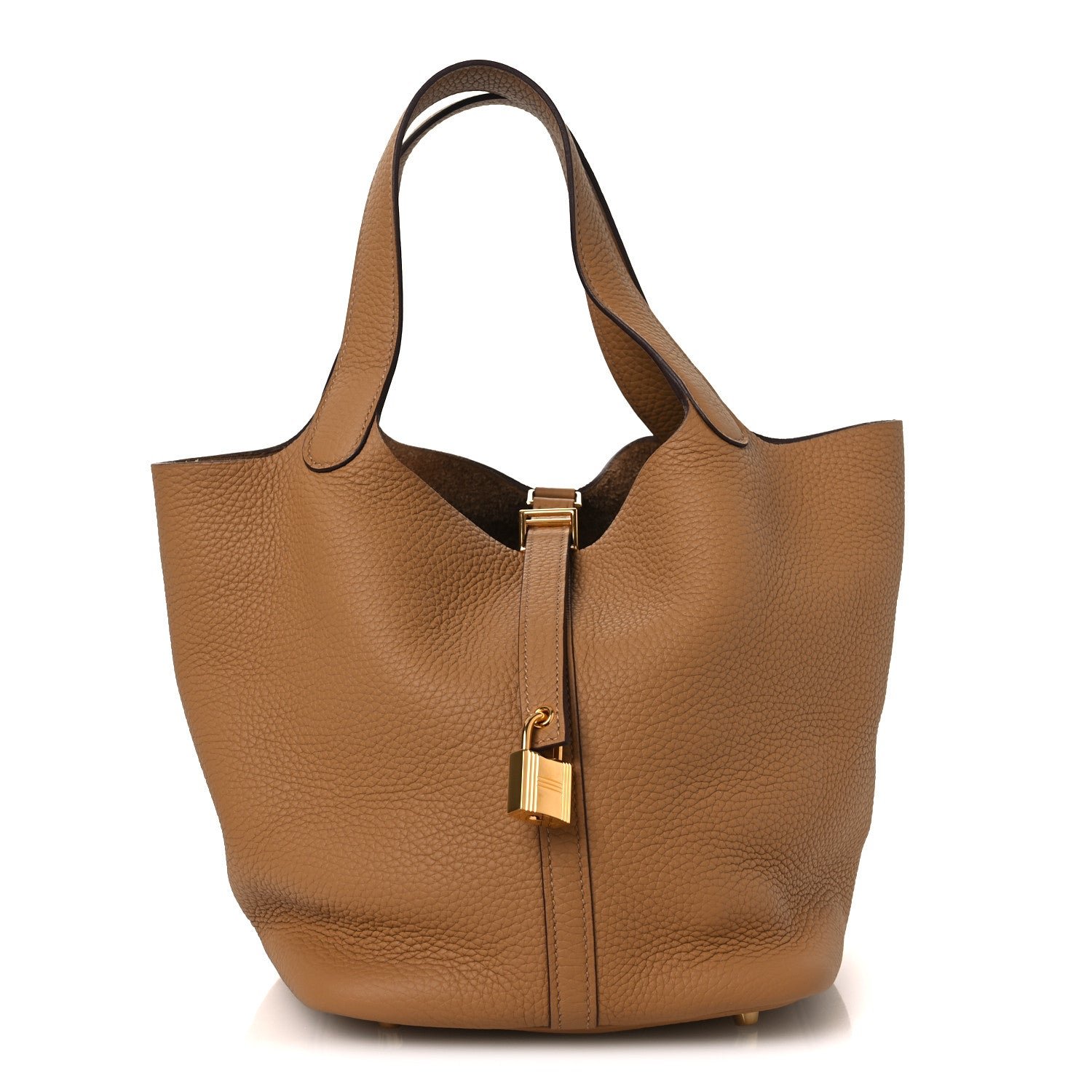 Hermes Taurillon Clemence Picotin Lock 22 MM Biscuit