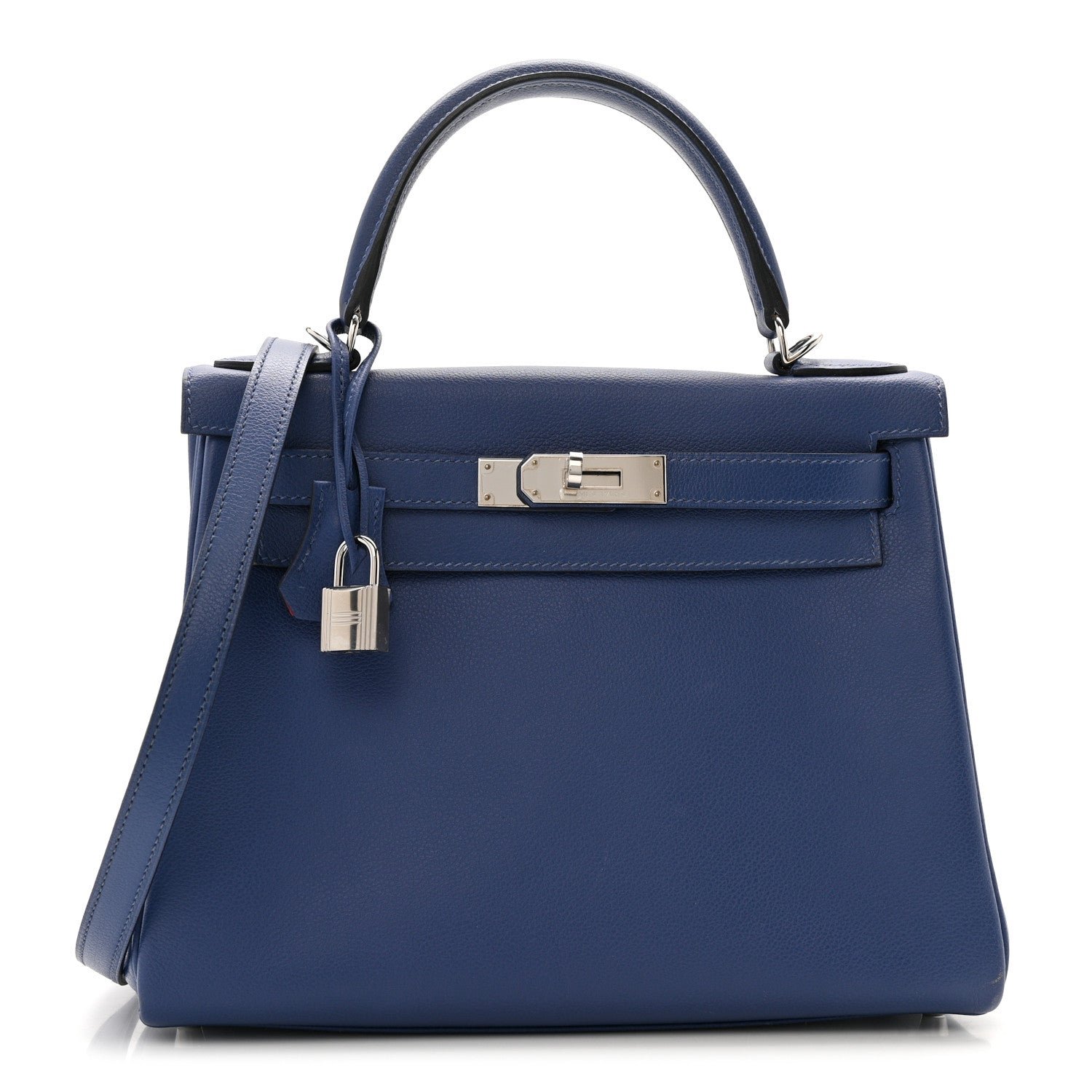 Hermes Hermes Evercolor Verso Kelly Retourne 28 Bleu Brighton Capucine