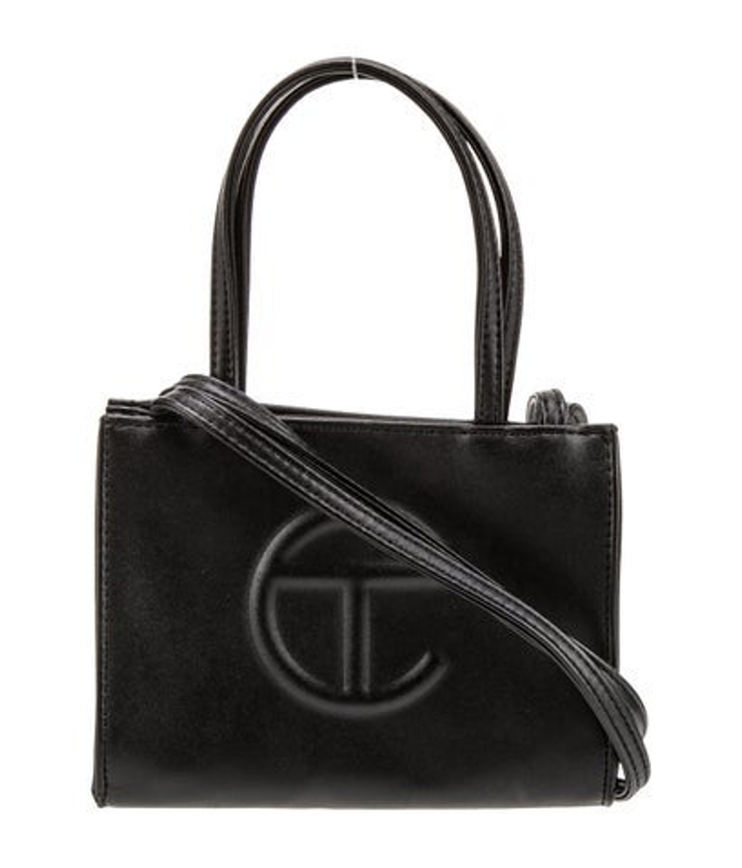 Telfar Vegan Leather Black Shopping Bag Small