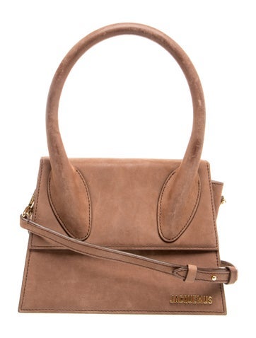 Suede Top Handle Bag