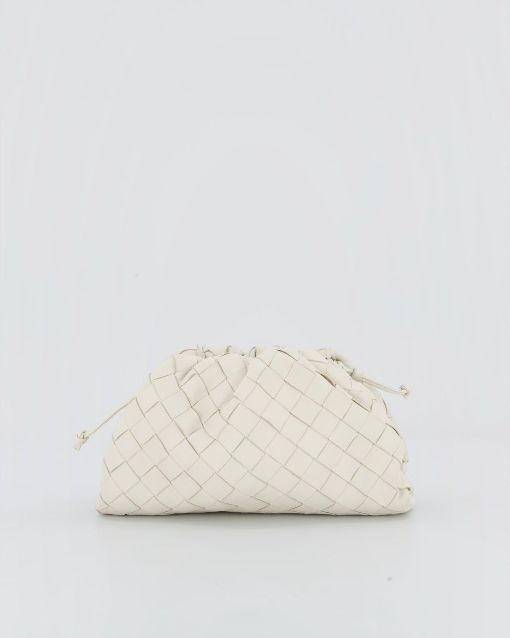 Bottega Veneta Off White Mini Intrecciato The Pouch Bag