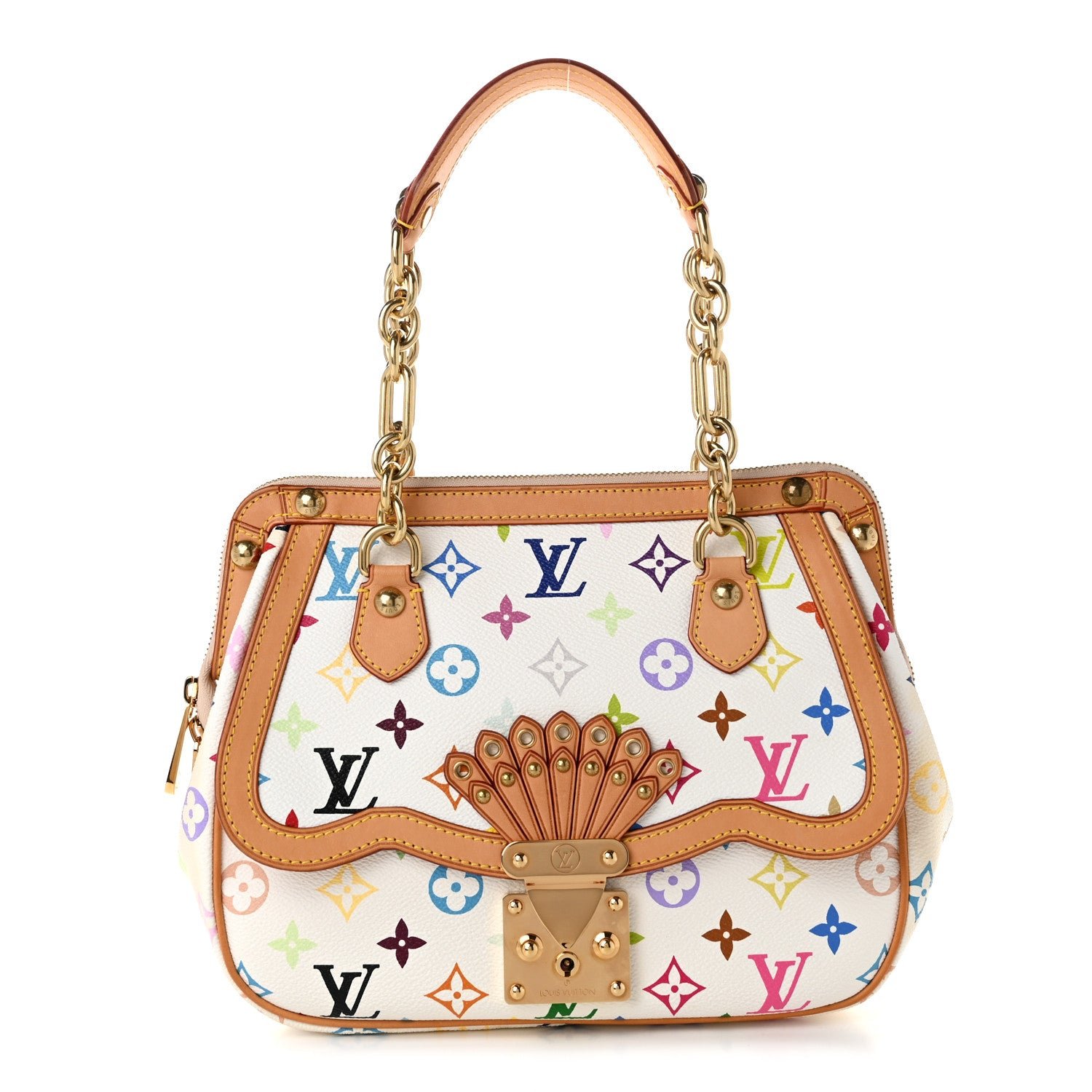 Louis Vuitton Monogram Multicolor Gracie MM White