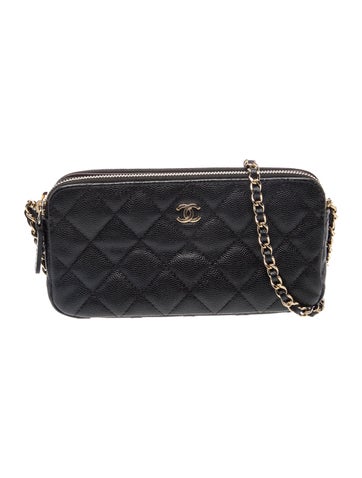 Double Zip Clutch w/ Chain