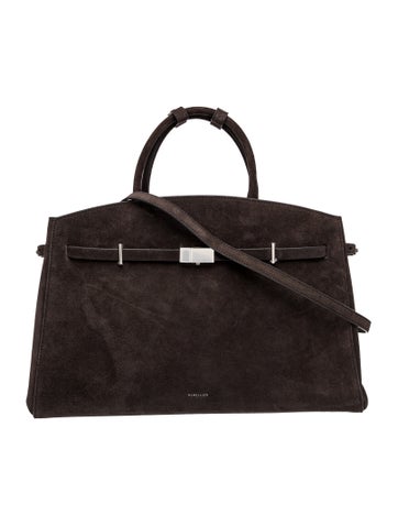 Suede Top Handle Bag