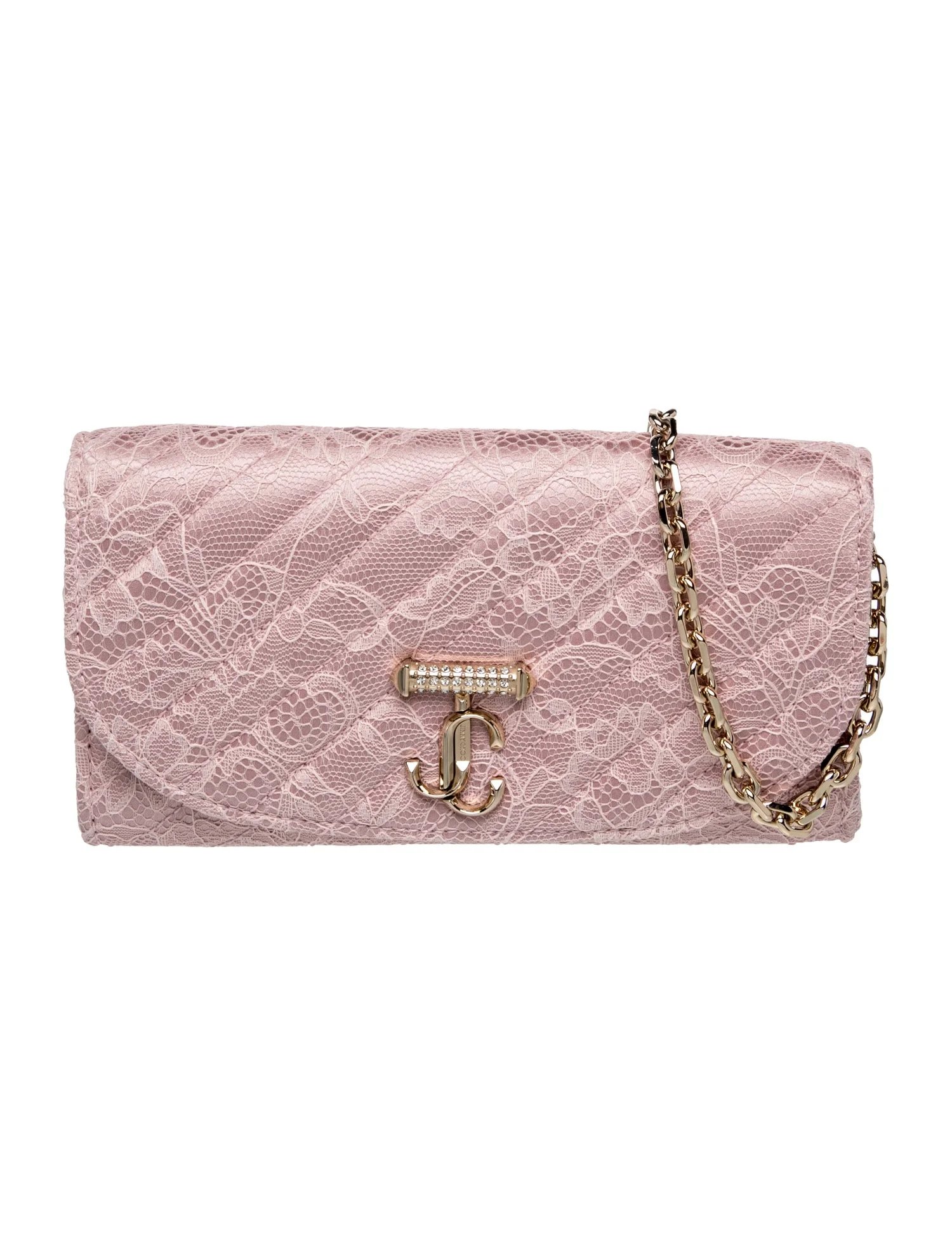 Jimmy Choo Lace Curve Wallet With Chain