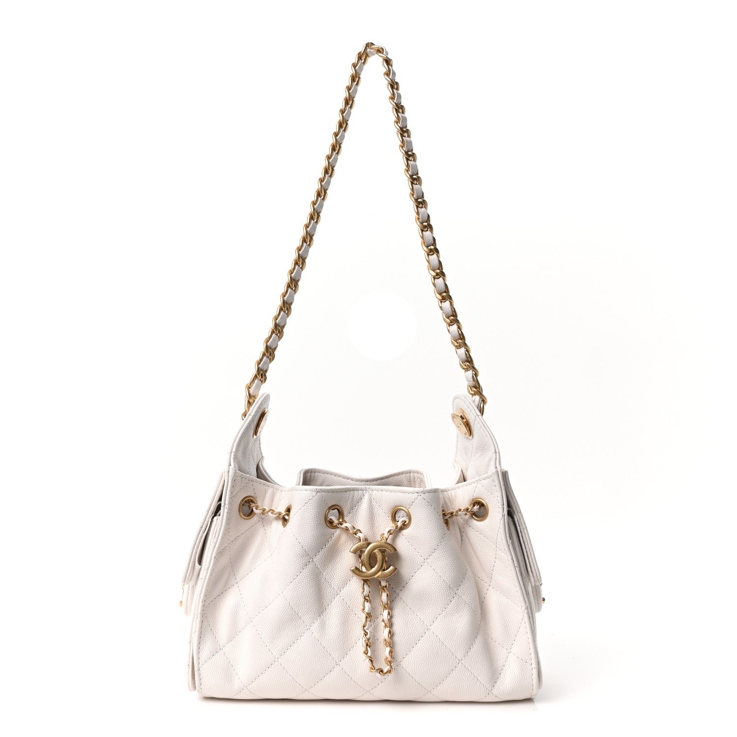 Chanel Caviar Quilted Mini Chanel 25 Handbag White
