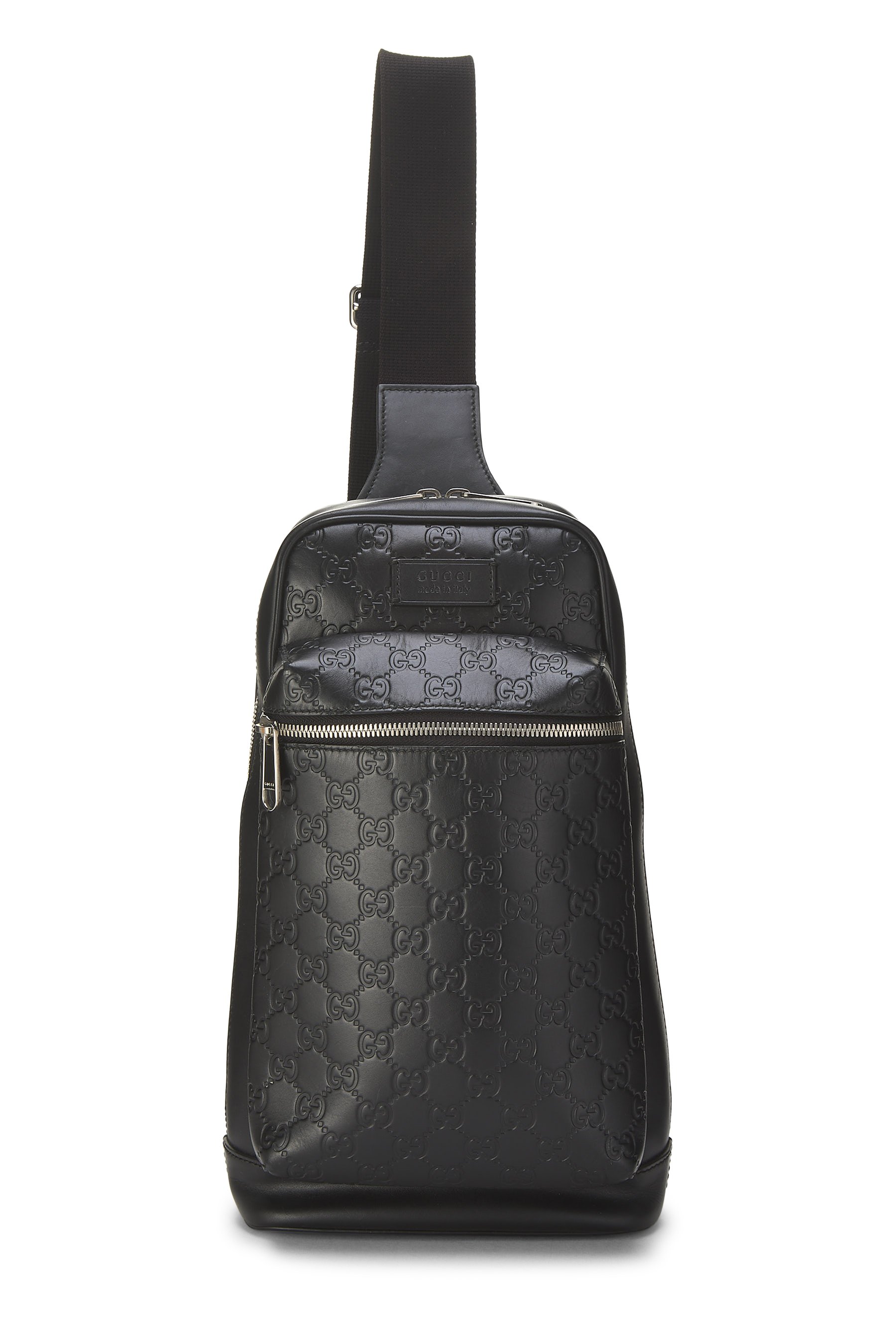 Black Guccissima Slim Crossbody Bag