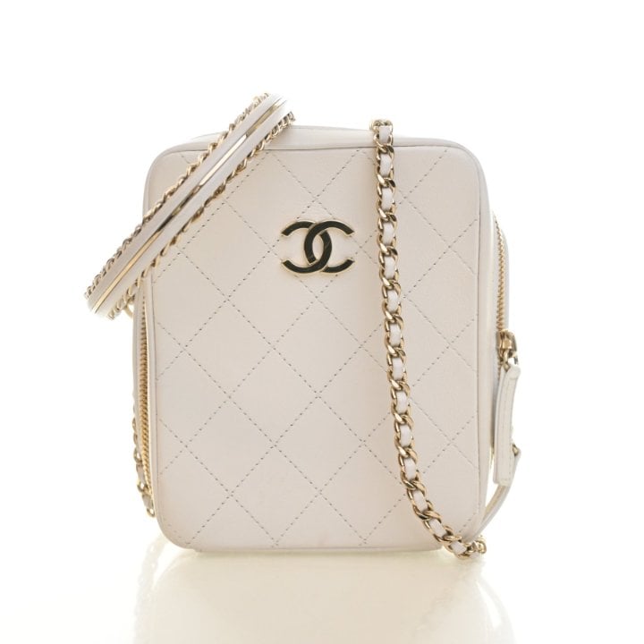 Chanel Calfskin Round Handle Camera Bag