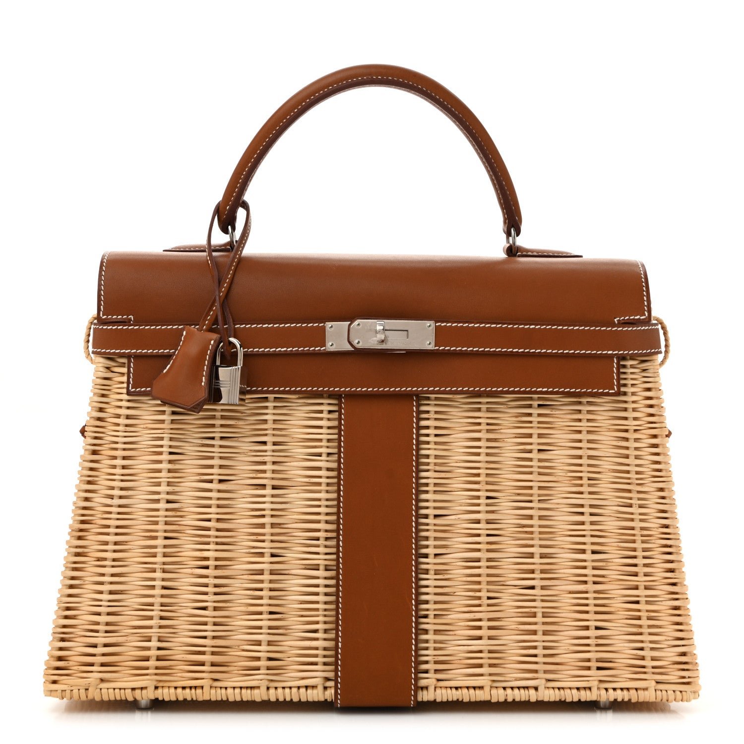 Hermes Wicker Swift Picnic Kelly 35 Naturel Gold