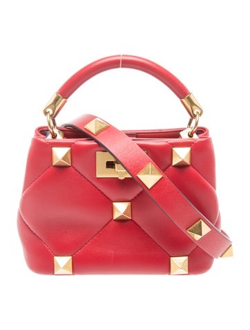Roman Stud Top Handle Bag