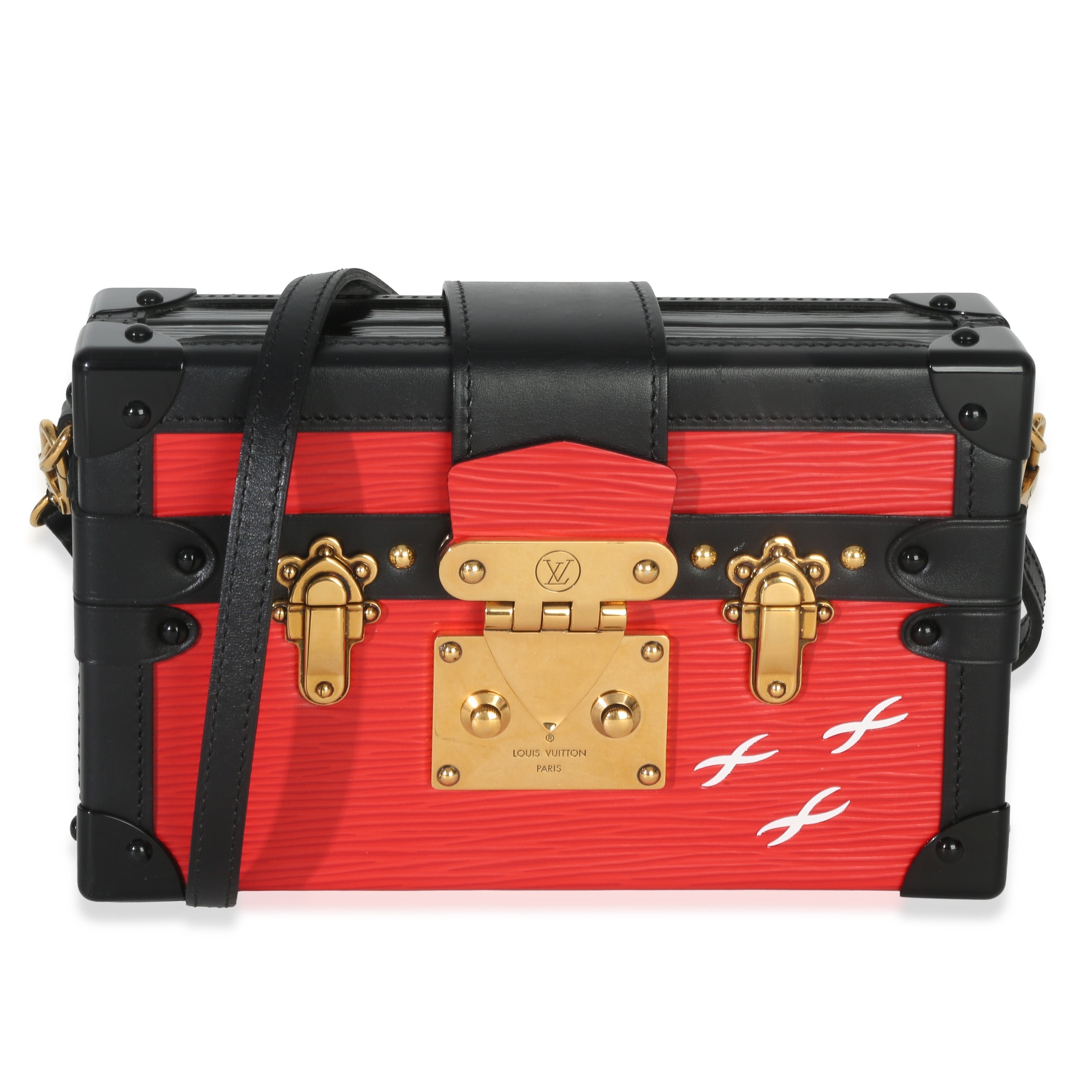 Louis Vuitton Red Black Epi Petite Malle