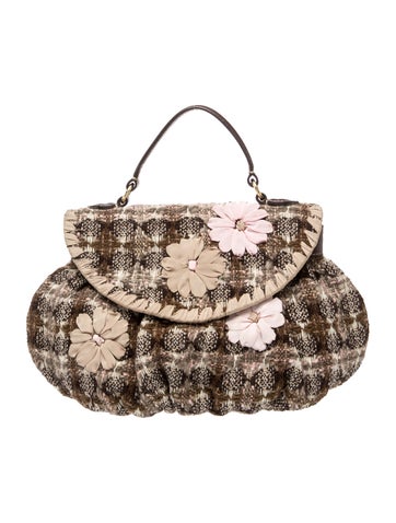 Tweed Top Handle Bag