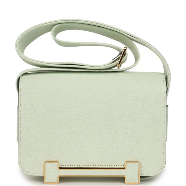 Hermes Geta Vert Fizz Chevre Mysore Gold Hardware