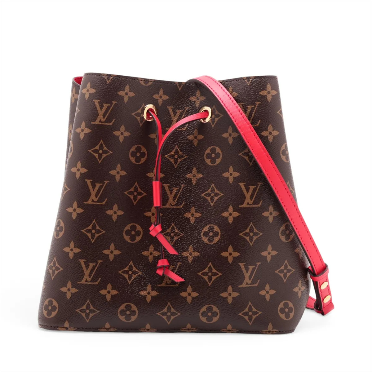 Louis Vuitton Monogram Neonoe M44021 Red x Brown There was an RFID response