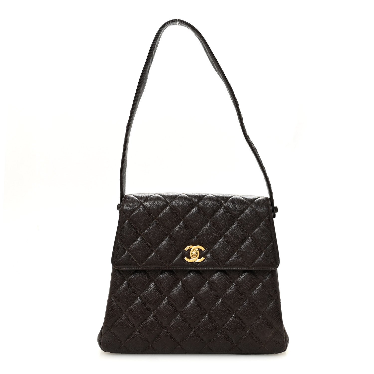 Chanel Caviar Quilted Medium Kelly Flap Brown