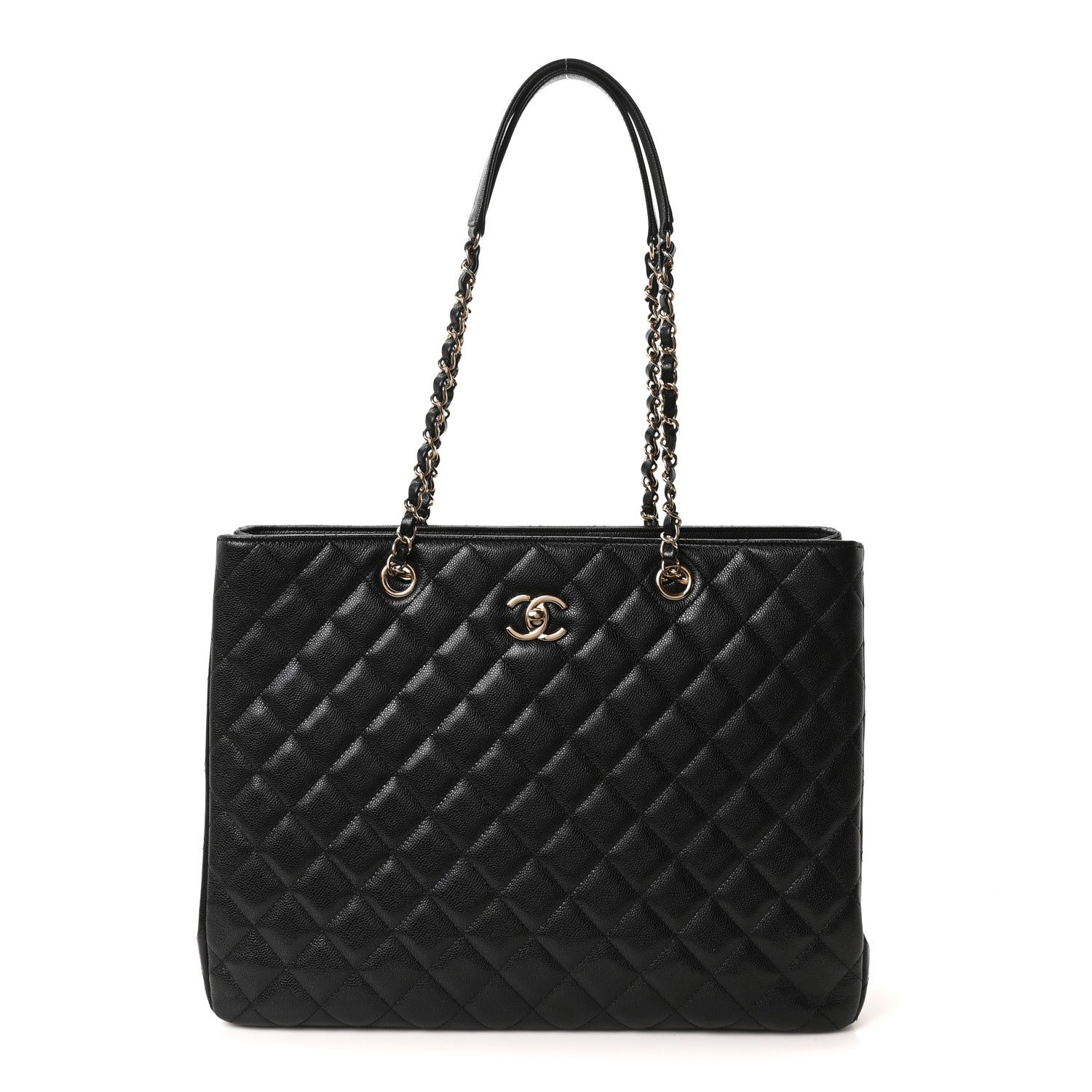 Chanel Caviar Quilted Large Classic Shopping Tote Black