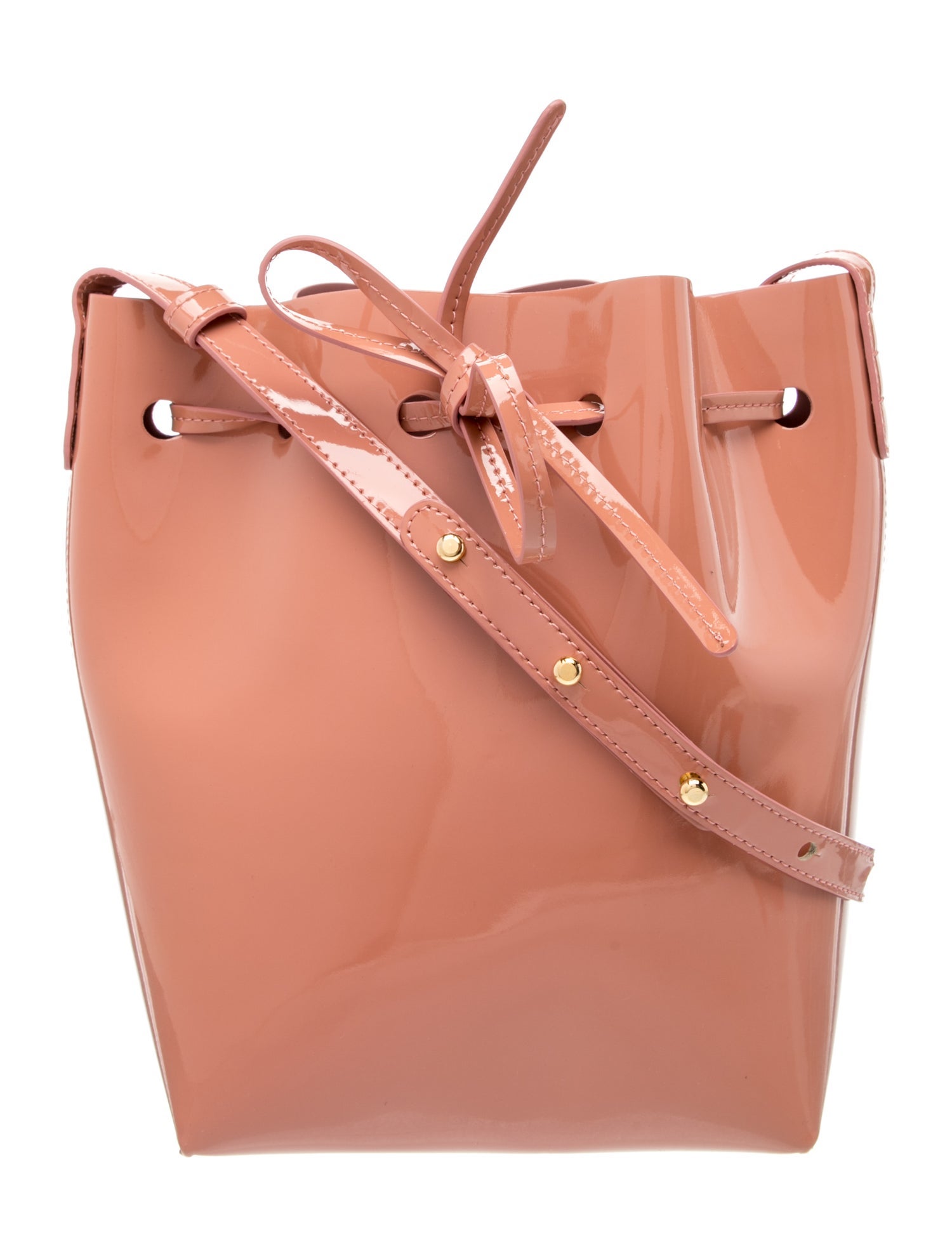 Patent Leather Bucket Bag