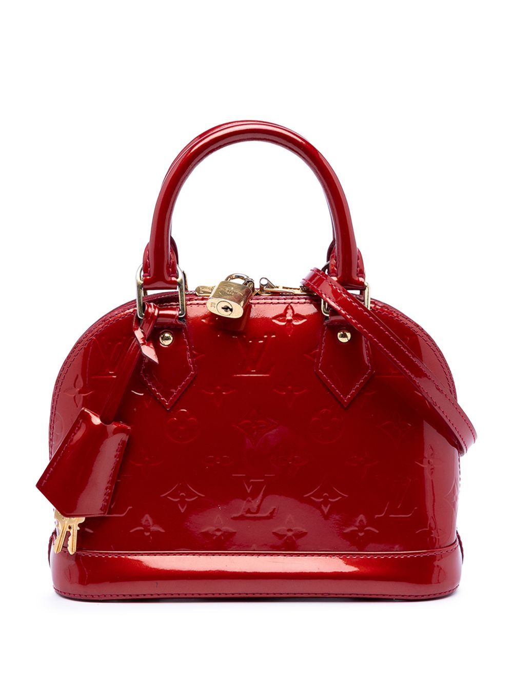 2014 Monogram Vernis Alma BB satchel