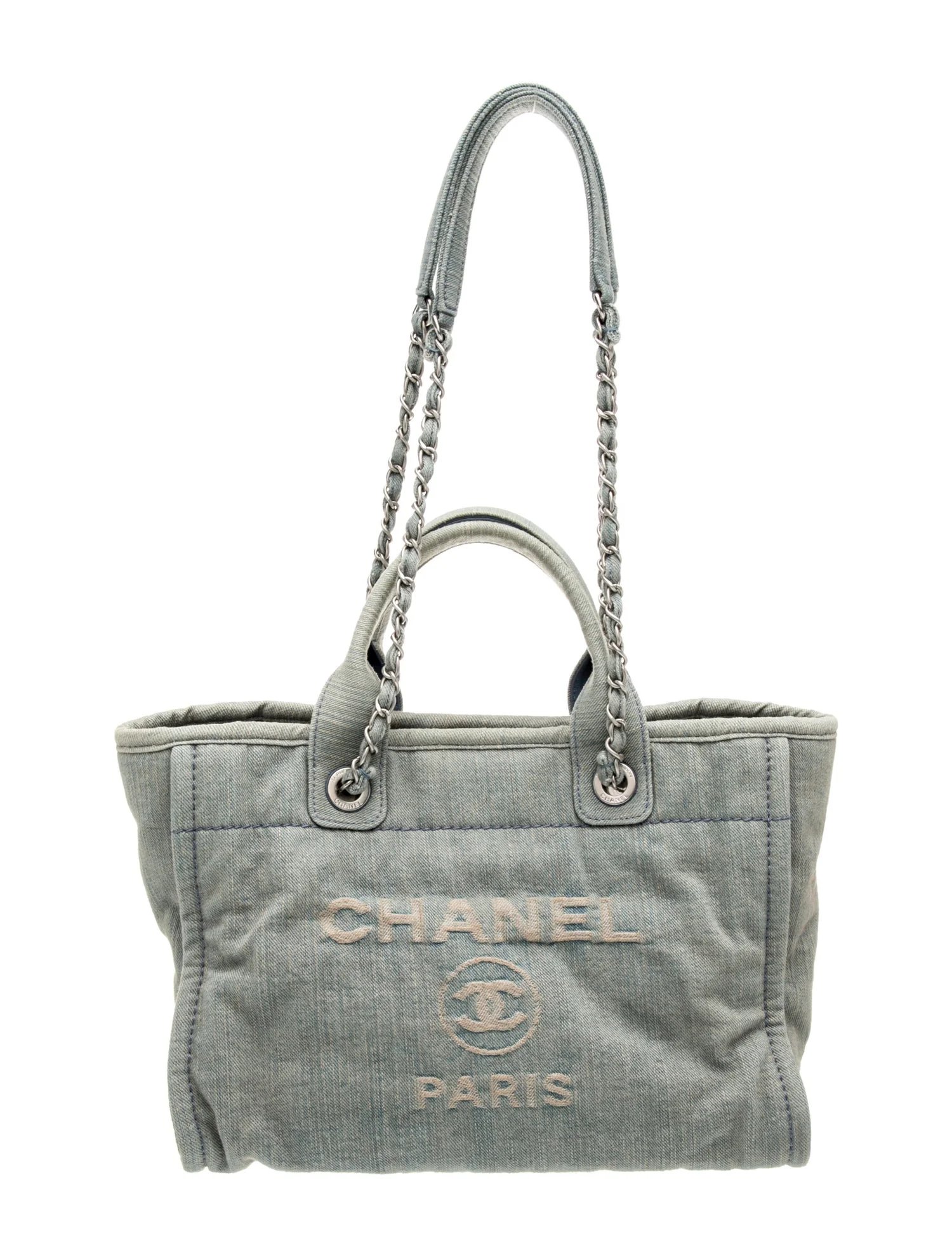 Small Denim Deauville Shopping Tote