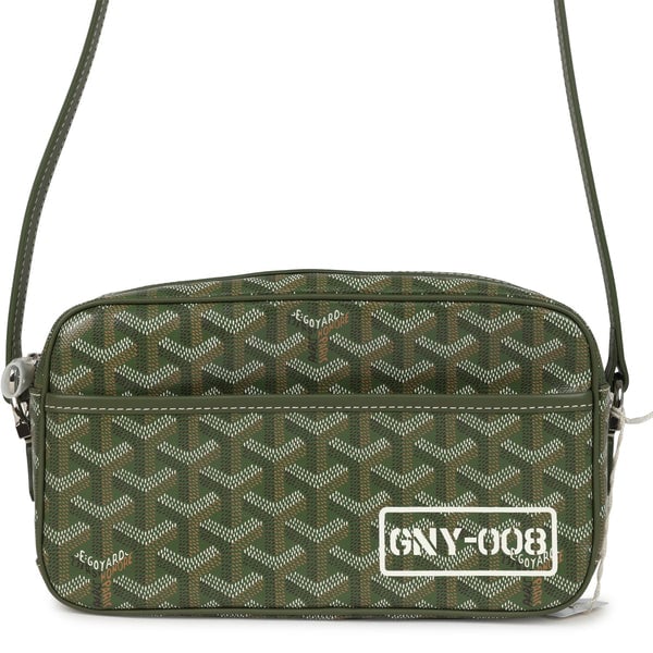 Goyard Goyard Goyardine Khaki Cap Vert PM Bag Palladium Hardware