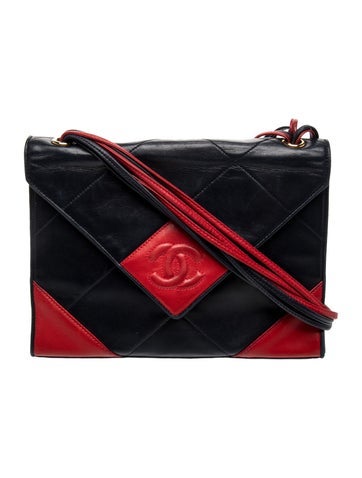 CC Bicolor Leather Shoulder Bag