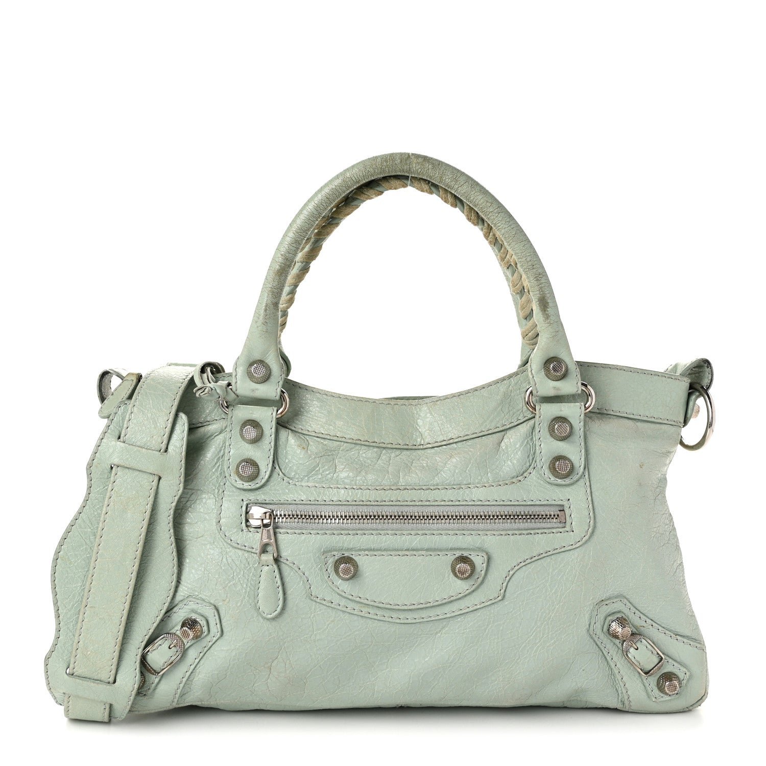 Balenciaga Agneau Giant 12 Silver Hardware First Vert Jade