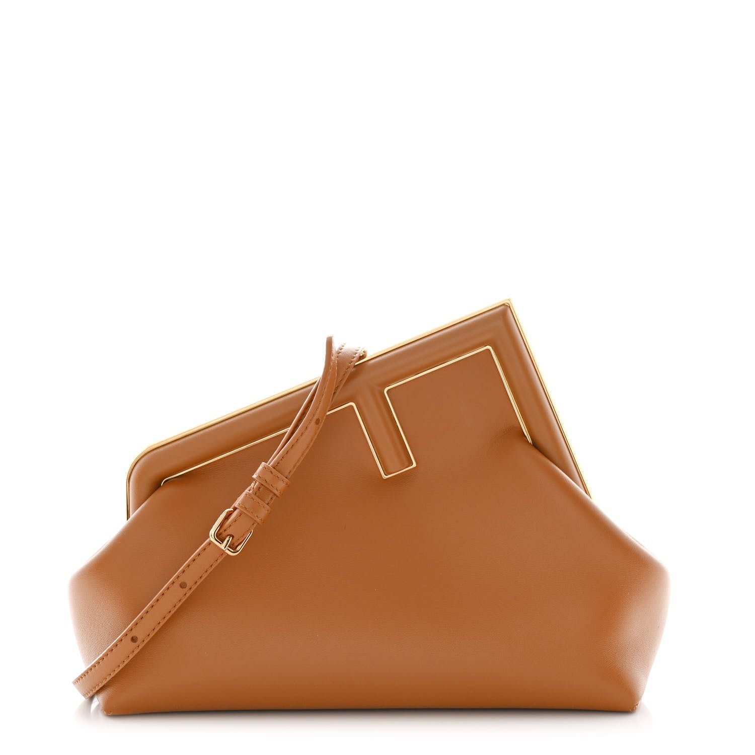 Fendi Shiny Nappa Small Fendi First Caramello