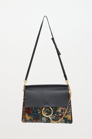 Chloe Leather Tapestry Faye Bag