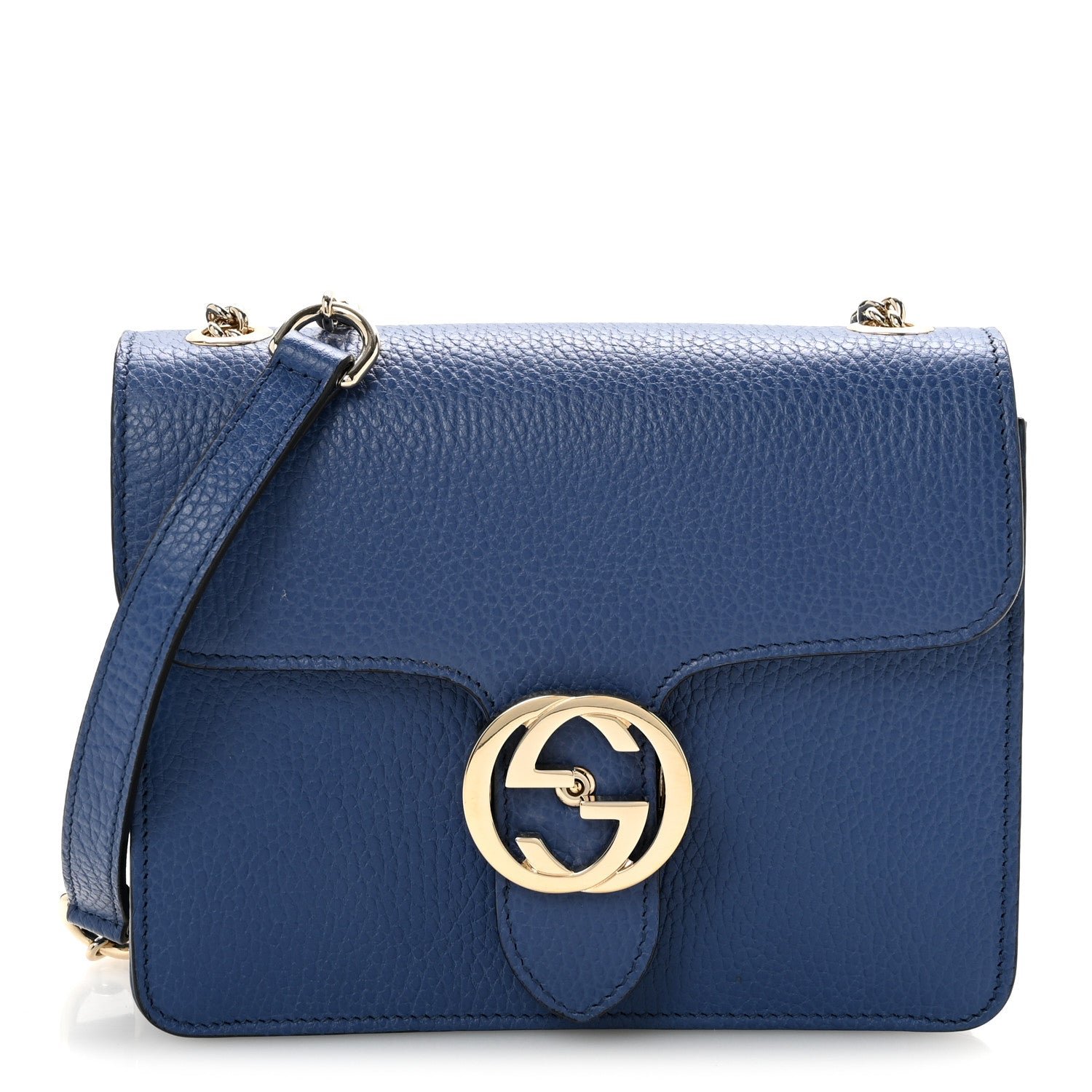 Gucci Dollar Calfskin Small Interlocking G Shoulder Bag Caspian