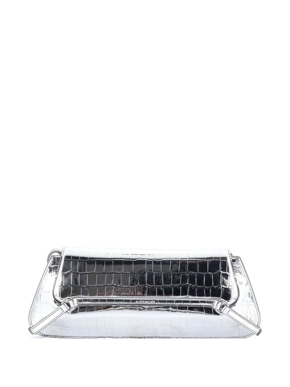 Voyou Strap Crocodile Embossed Leather East West clutch bag
