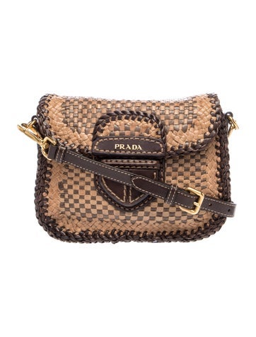 Madras Leather Madras Crossbody Bag