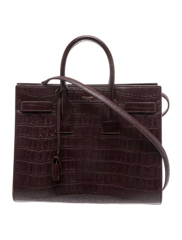 Embossed Leather Sac De Jour Small