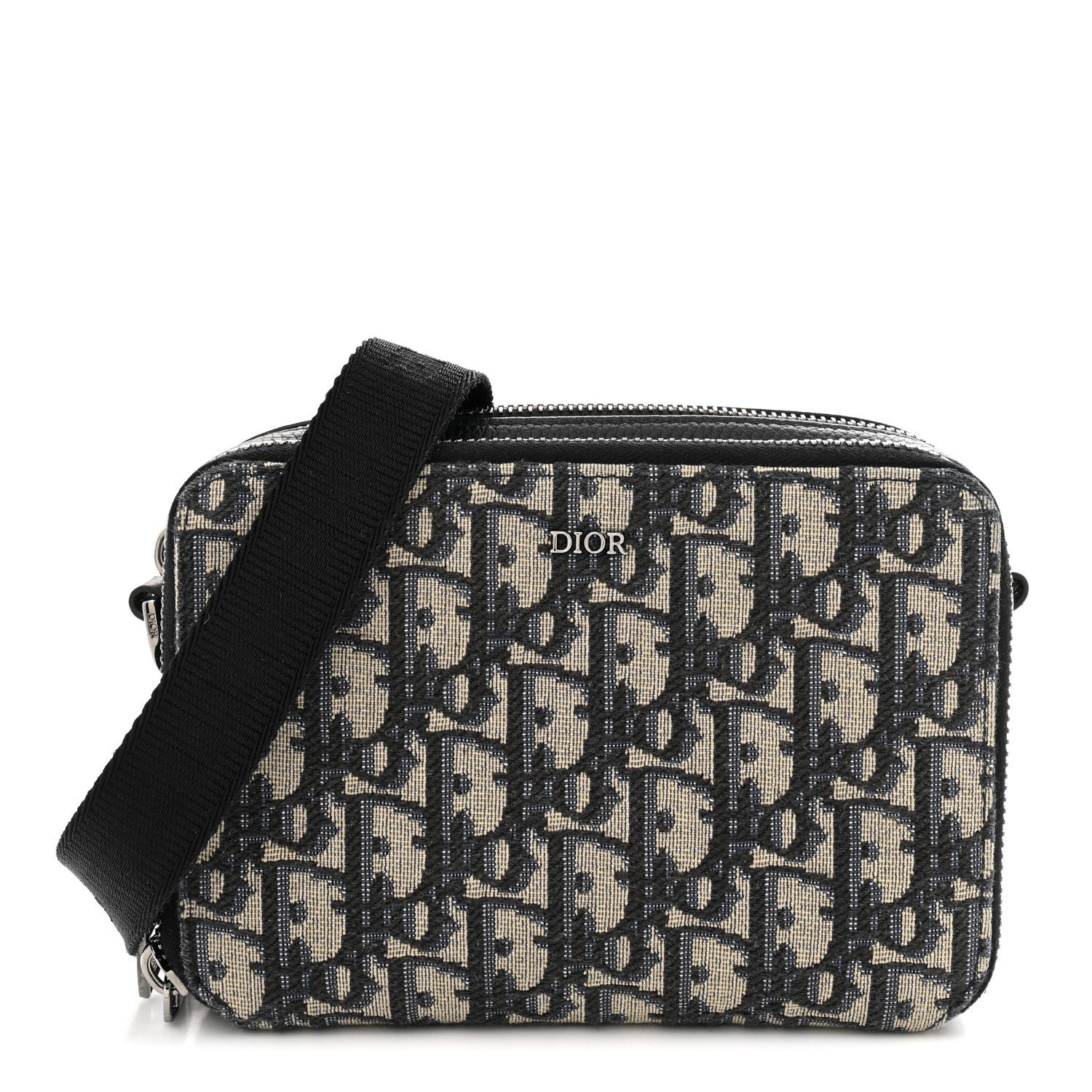 Christian Dior Oblique Pouch Navy Blue