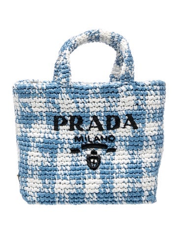 Enameled Metal Triangle Raffia Handle Bag