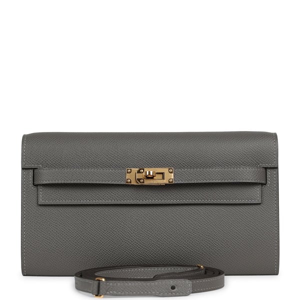 Hermes Kelly Wallet To Go Gris Meyer Epsom Gold Hardware
