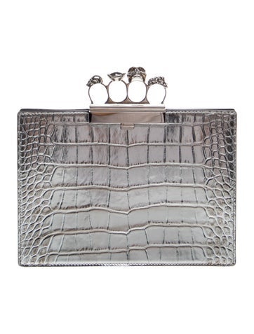 Embossed Leather Clutch
