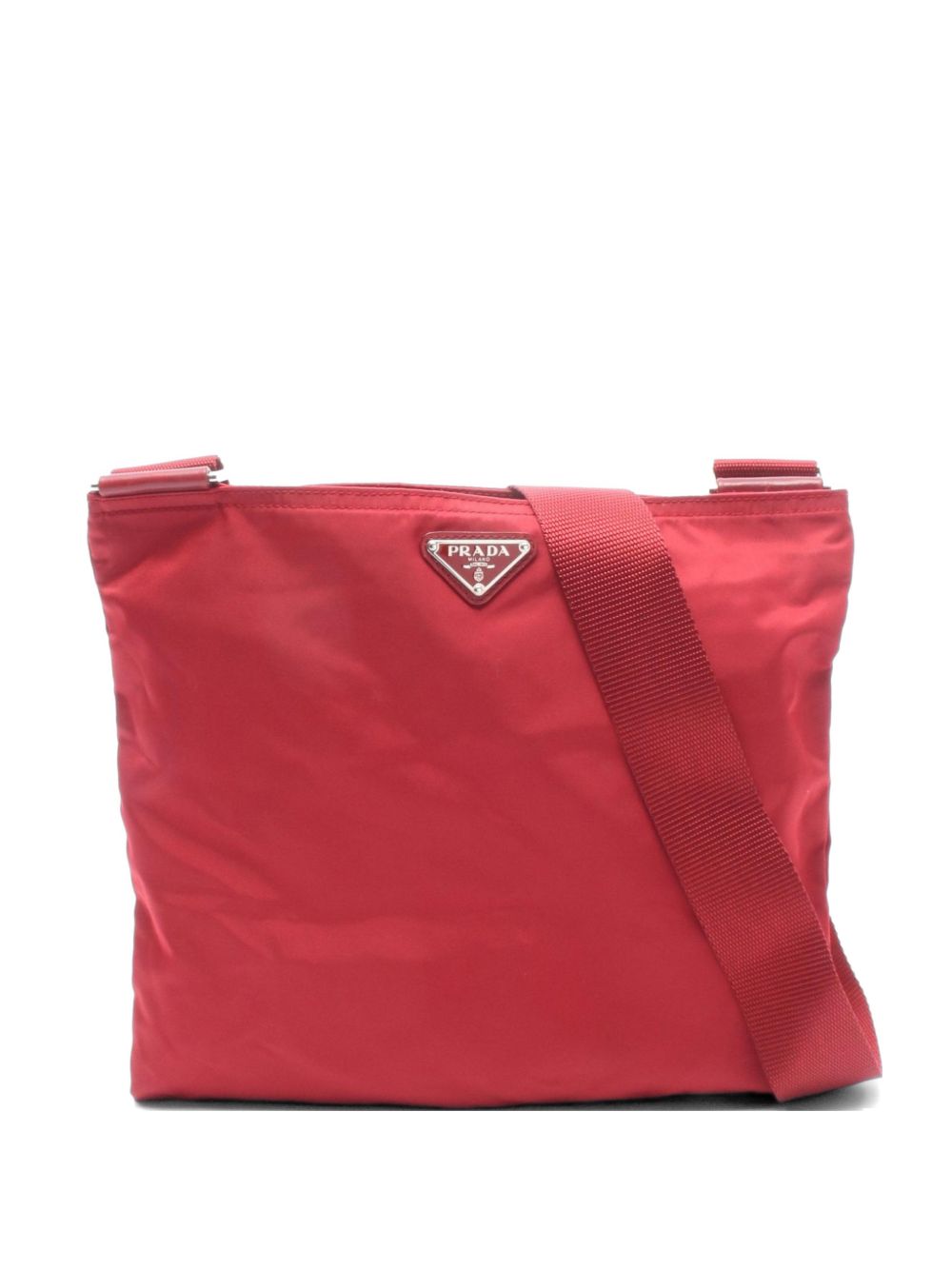 2000s triangle-logo crossbody bag