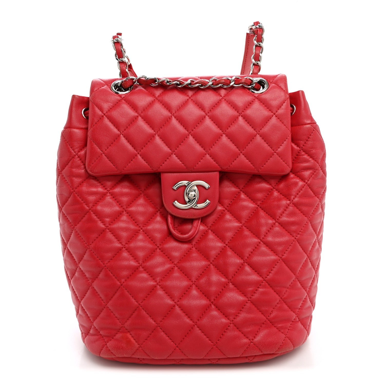 Chanel Lambskin Quilted Small Urban Spirit Backpack Red