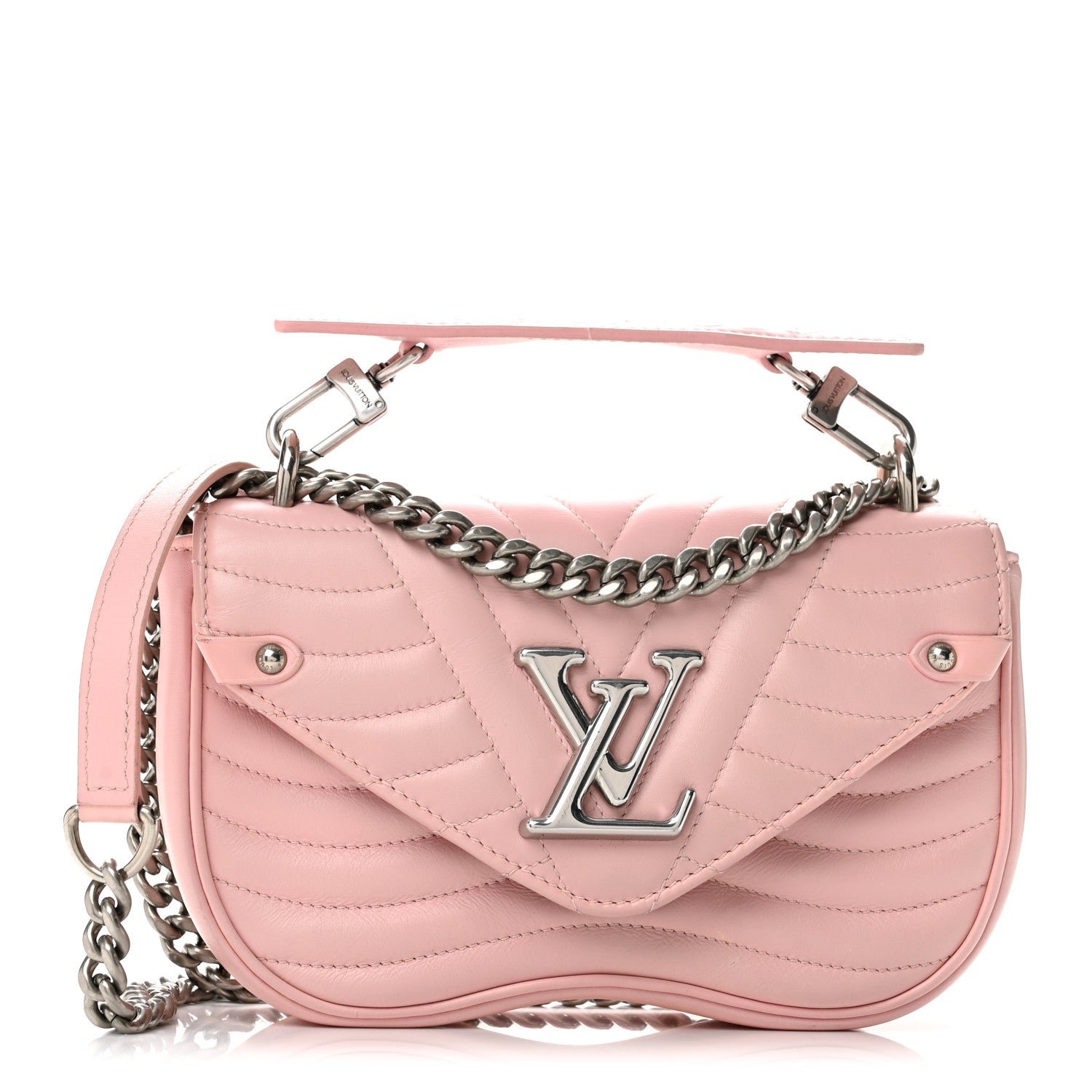 Louis Vuitton Louis Vuitton Calfskin New Wave Chain PM Smoothie Pink