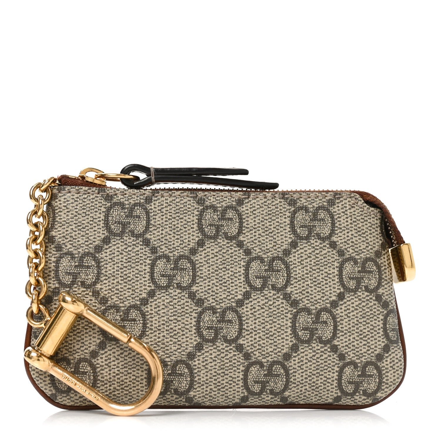 GG Supreme Monogram Key Case Brown